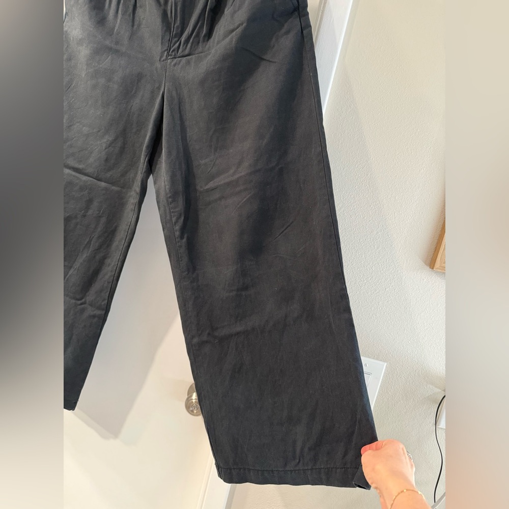 Madewell Harlowe black wide leg pants size 6P - Picture 8 of 8